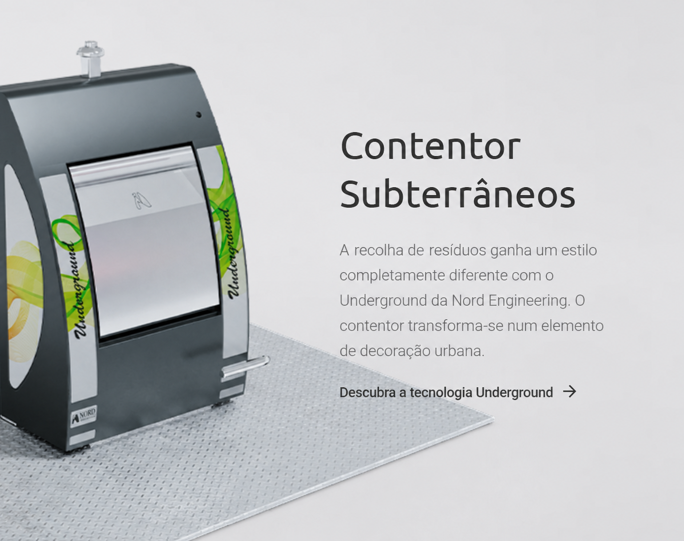 Contentor subterrâneo Underground da Nord Engineering